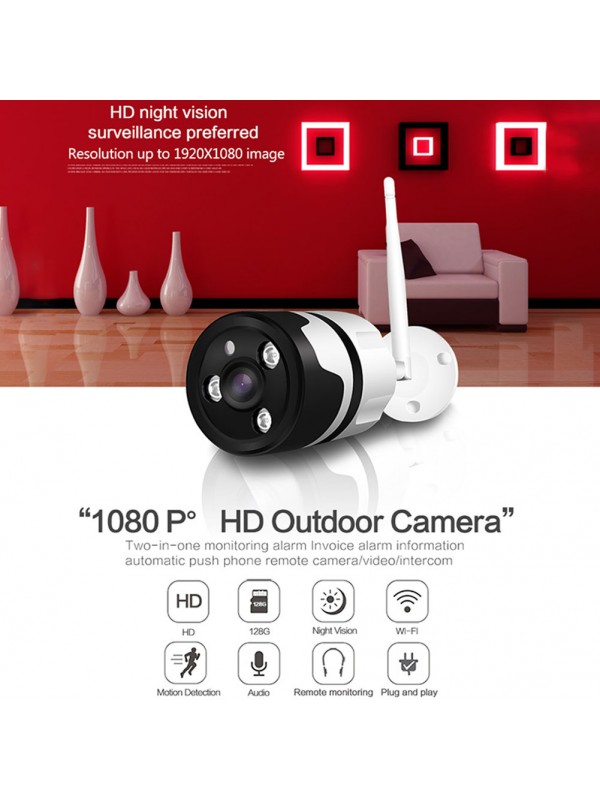 1080P Wireless Wired CCTV Outdoor Camera