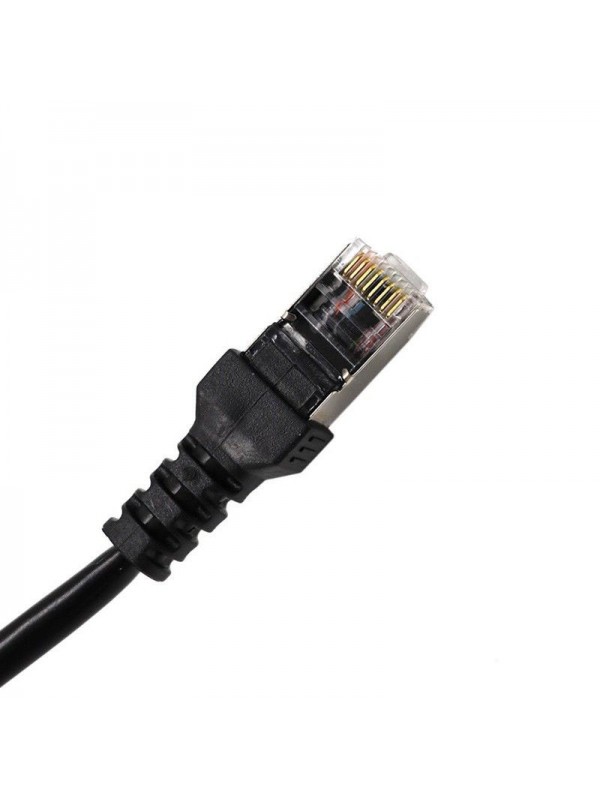 Splitter Ethernet RJ45 Cable Adapter Black