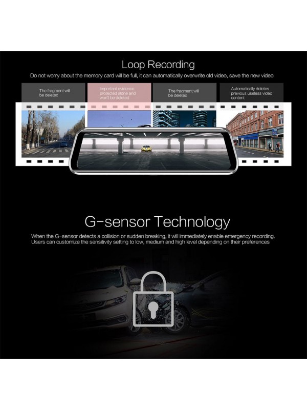 Car Camera Rearview Mirror Recorder