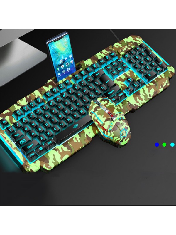 Gaming Keyboard Mouse Suit 0.9 Camouflage