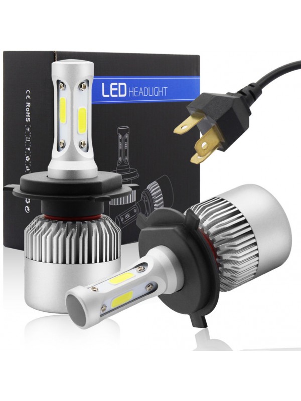 1 Pair H4 S2 LED Headlight Kit 4000LM/Bulb