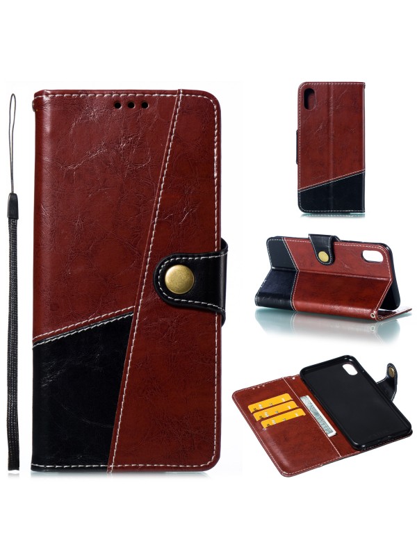 Stitching leather protective case for iphone