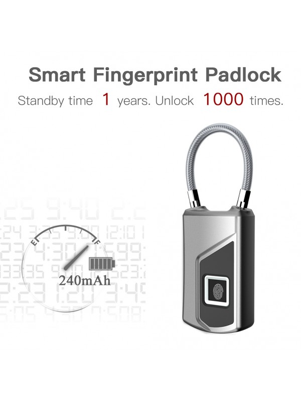 L1 Fingerprint Padlock - Silver