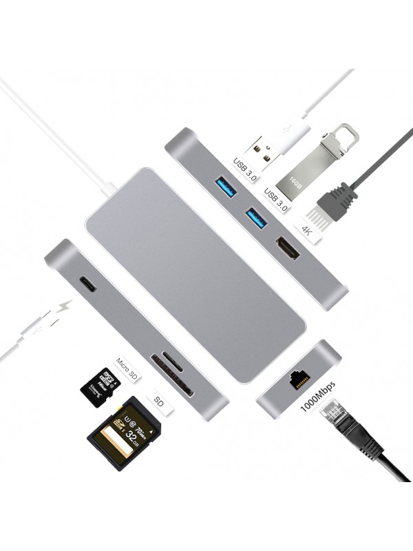 Portable 7 in 1 USB-c Hub