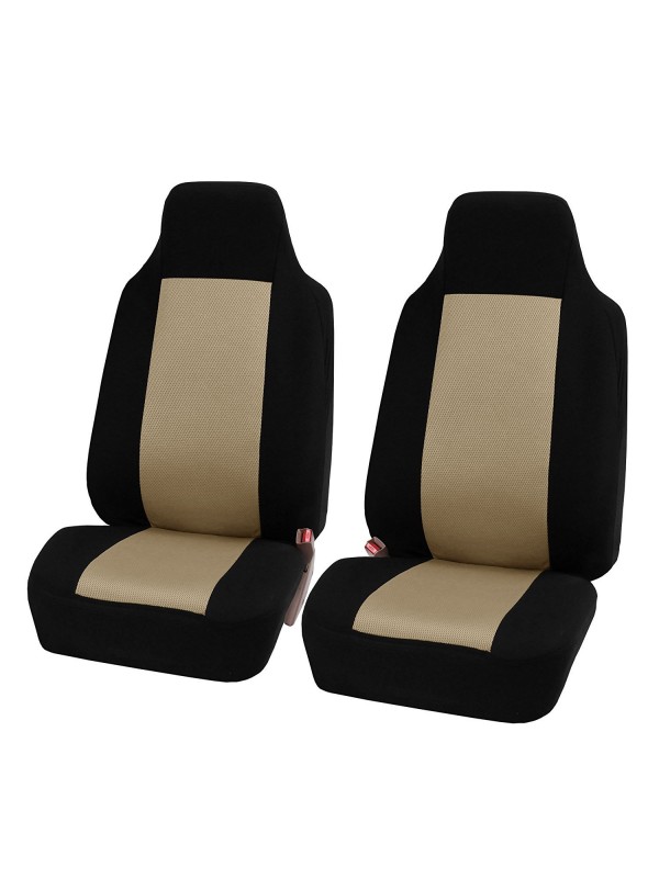 Beige 2pcs/set Car Front Seat Cushion