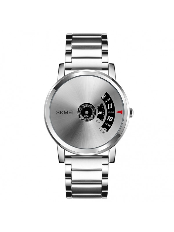 SKMEI Simple Fashion Men Quartz Watch Silver