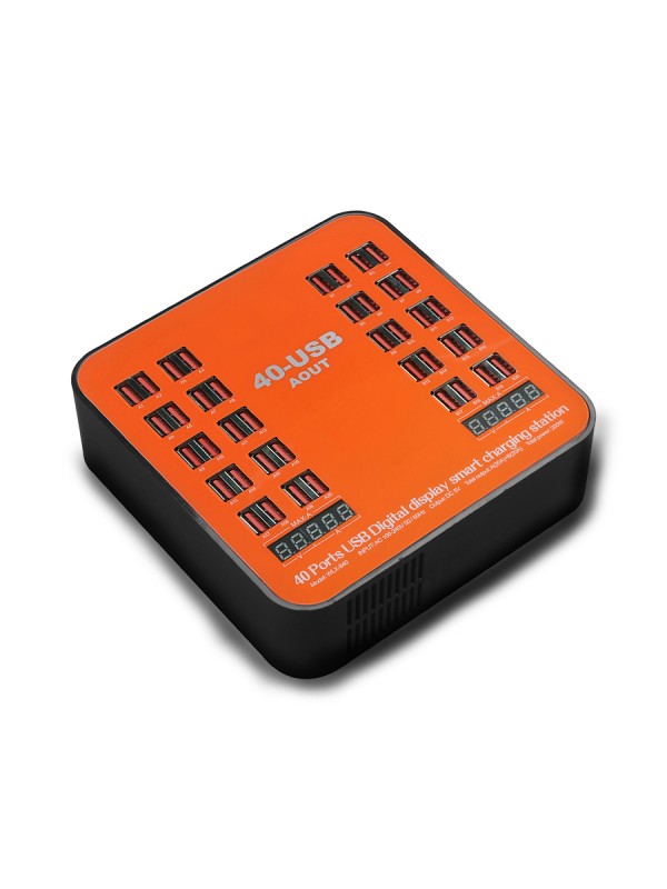 40 Port USB 5V/40A Socket Charger Orange EU