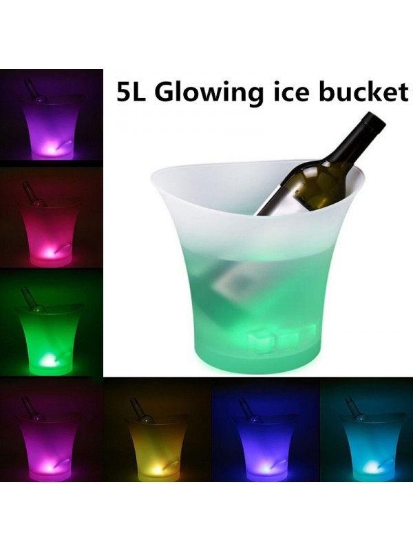 5L Glowing LED Ice Bucket 7-Color