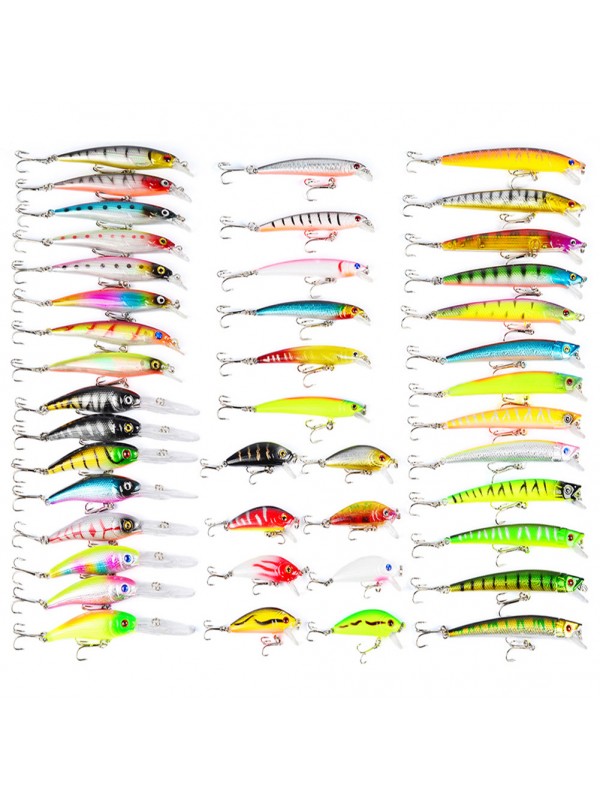 43 Pcs Colorful Fishing Lure with Fishhook