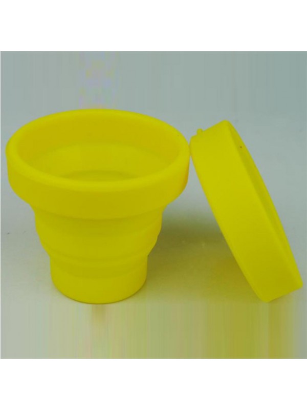 Retractable Folding Silicone Water Cup-Yellow