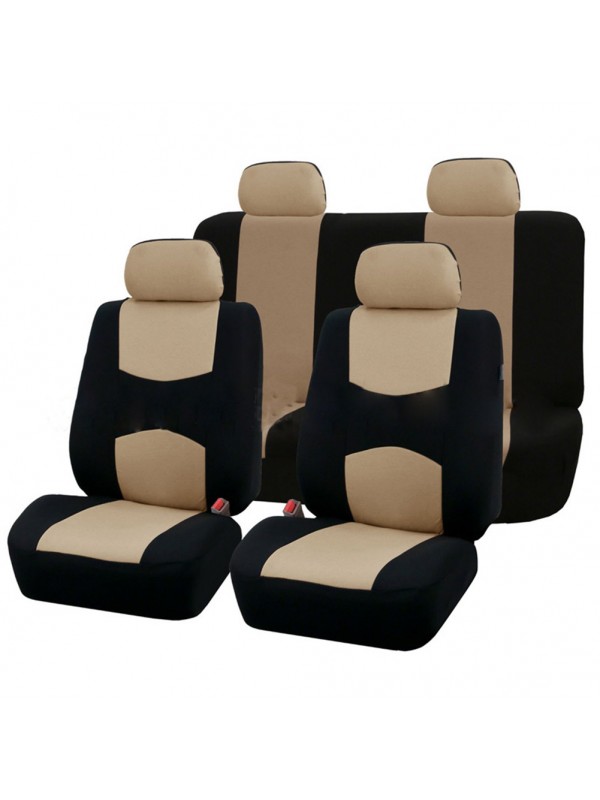9Pcs Car Seat Covers-Beige