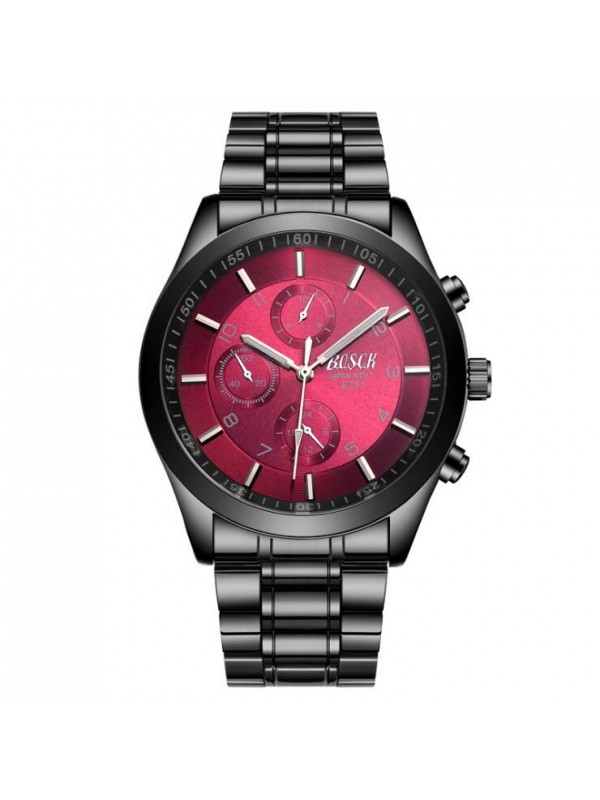 Men Luxury Wristwatch Wine Red surface 8251