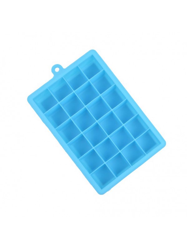 24 Grid Silicone Ice Cube Tray - Blue