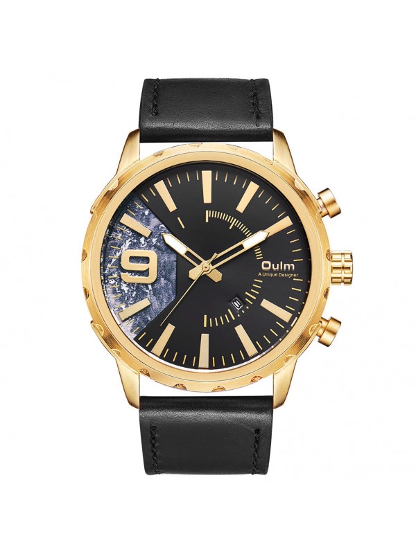 Oulm HP-3640 Men Quartz Watch - Gold