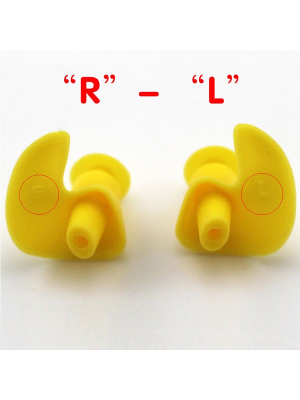 1 Pair Silicone Spiral Earplugs Yellow