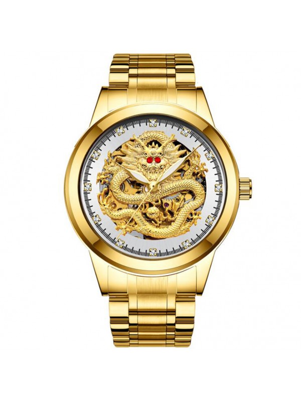 Men Mechanical Watches - Gold Silver