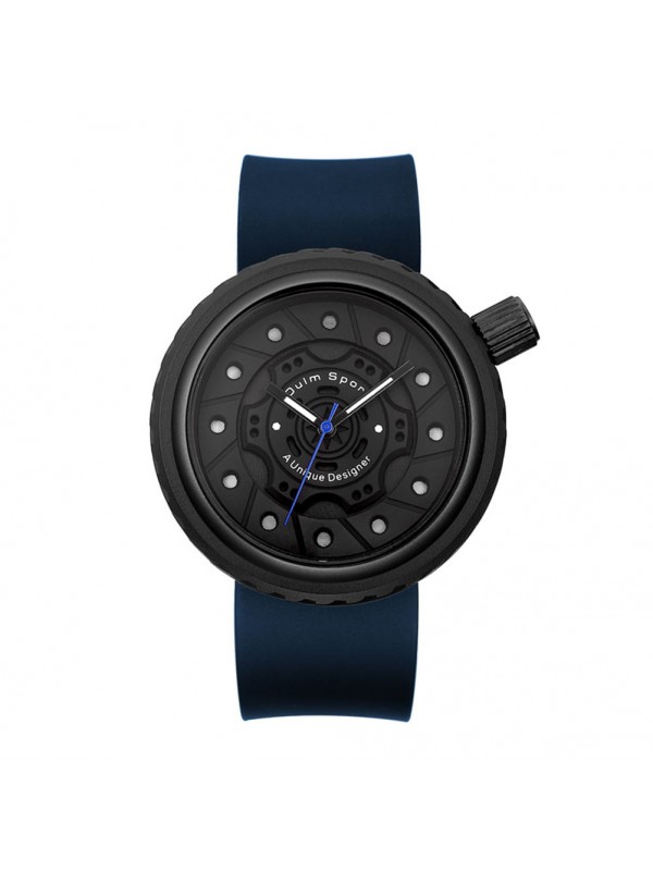 Oulm Men Business Silicone Wristwatch - Blue