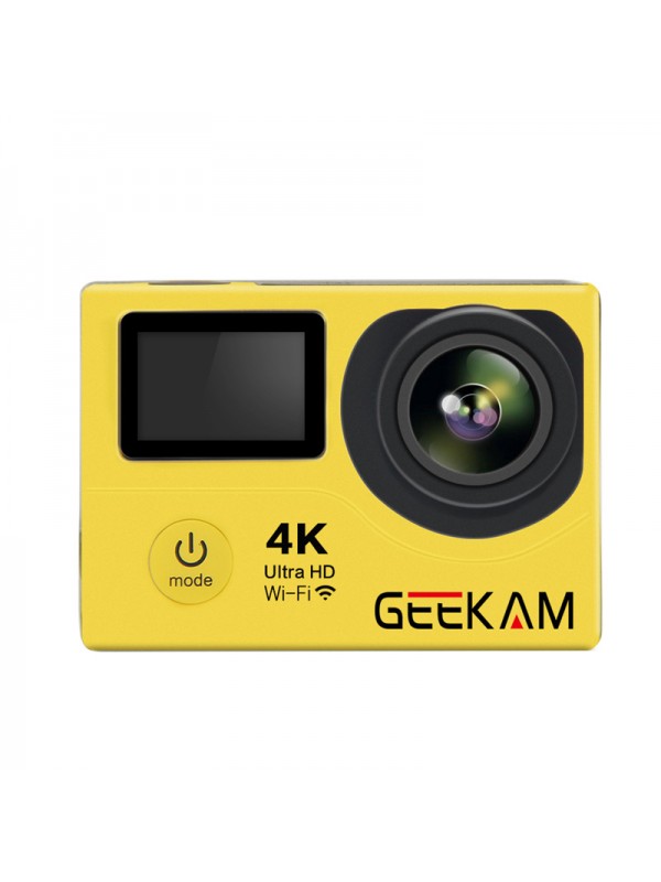 4K Double Screen WIFI Action Camera Yellow
