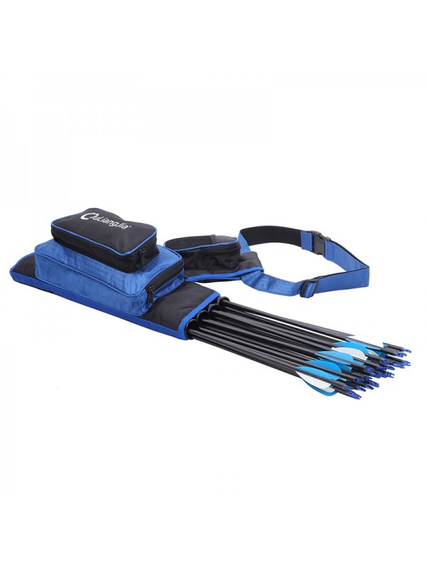 4 Tube Waist Carrying Quiver Bag - Blue