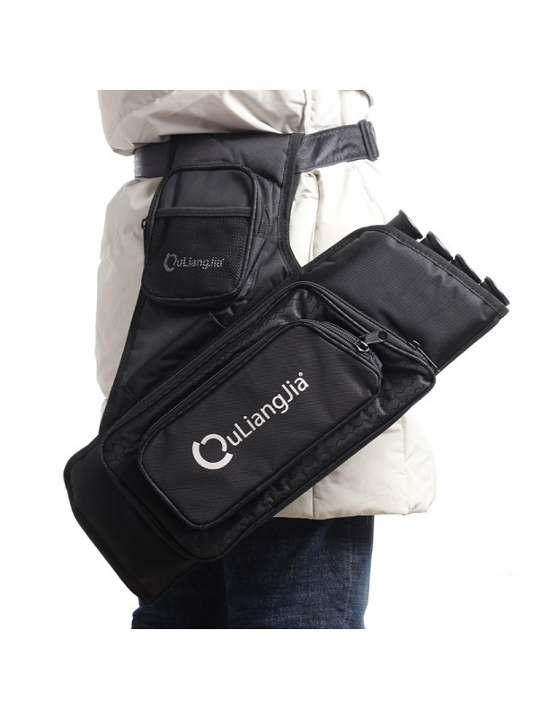 4 Tube Waist Carrying Quiver Bag - Black