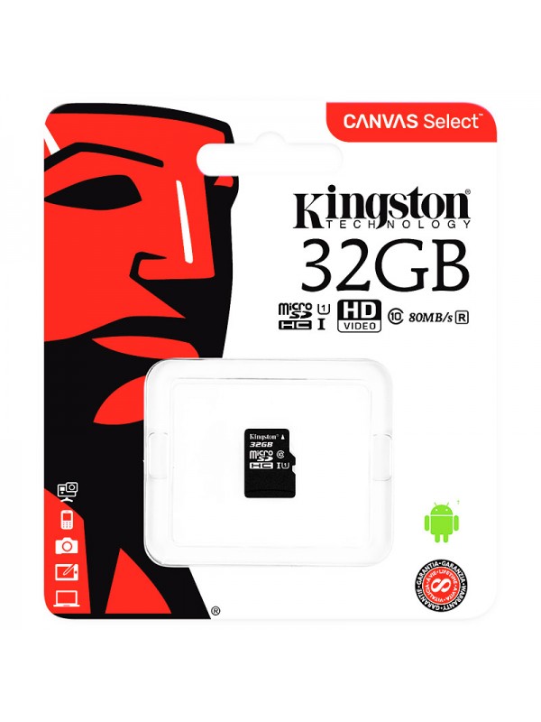 Kingston C10 Micro SDHC 32GB Memory Card