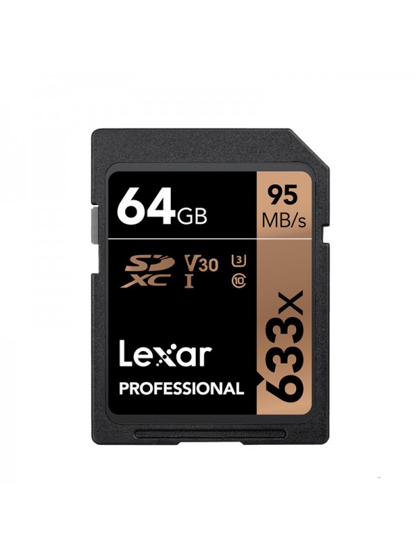 Lexar 633X 64GB SD Memory Card Black