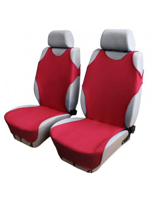 Car Front Breathable Seat Covers Red