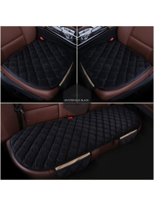 Black 3 Pcs Soft Comfortable Car Cushion