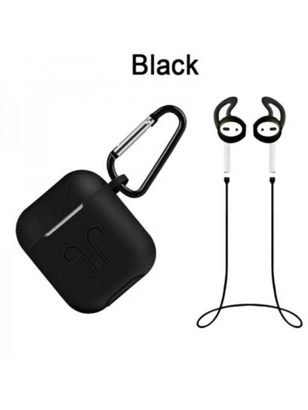 Cover Case Set for Apple AirPods -Black