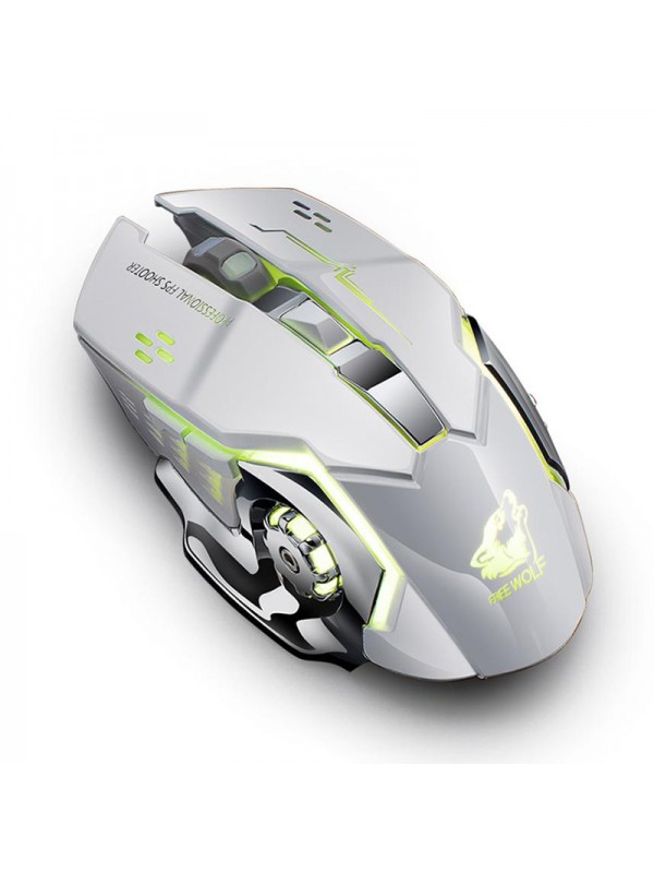 Free Wolf X8 Wireless Gaming Mouse White