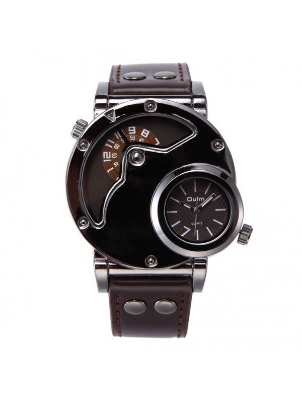 Oulm HP-9591 Men Quartz Watch - Coffee color