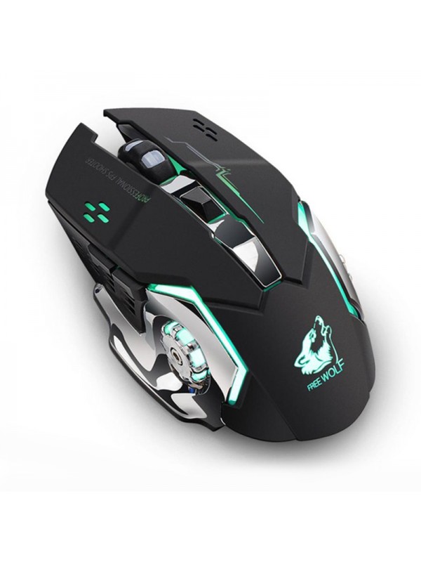 Free Wolf X8 Wireless Gaming Mouse Black