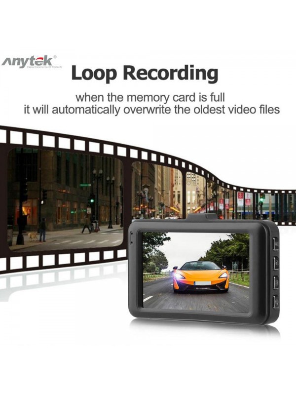 Anytek A98 HD 1080P Car DVR Camera Black