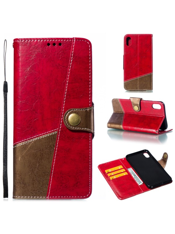 Stitching leather protective case for iphone