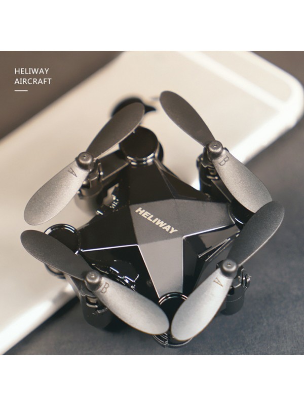 Folding Mini Drone Toy Black Transmission