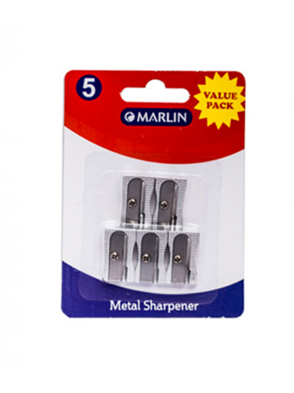 Marlin Metal Sharpeners 1 Hole 5's Blister pack