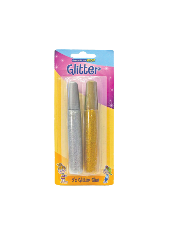 Marlin Kids Glitter Glue 10ml 2's