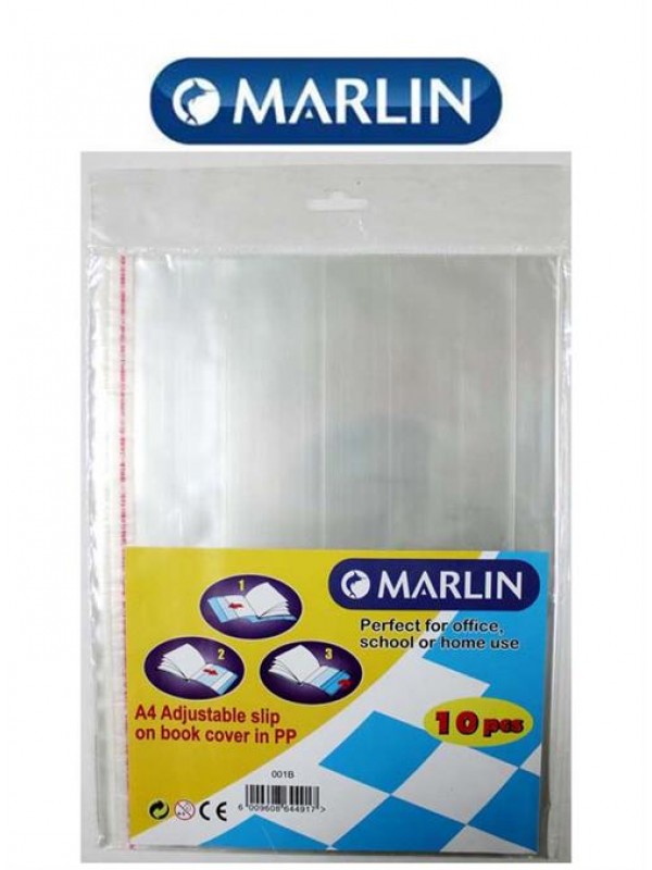 Marlin A4 Slipon Plastic adjustable book covers