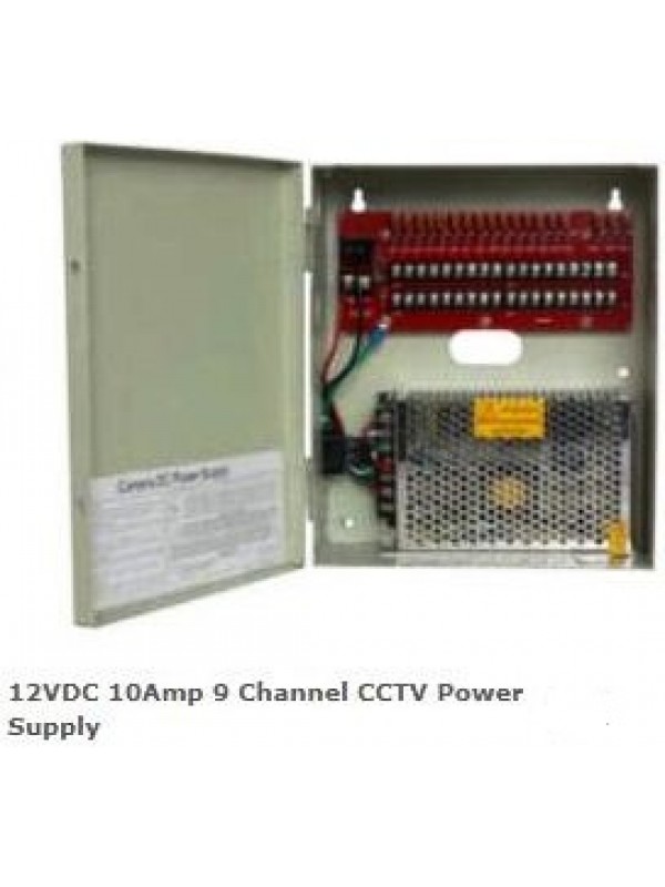 Securnix 12VDC 10Amp 9 Channel CCTV Power Supply