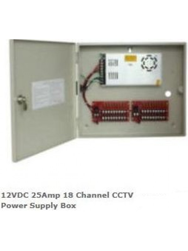 Securnix 12VDC 25Amp 18 Channel CCTV Power Supply