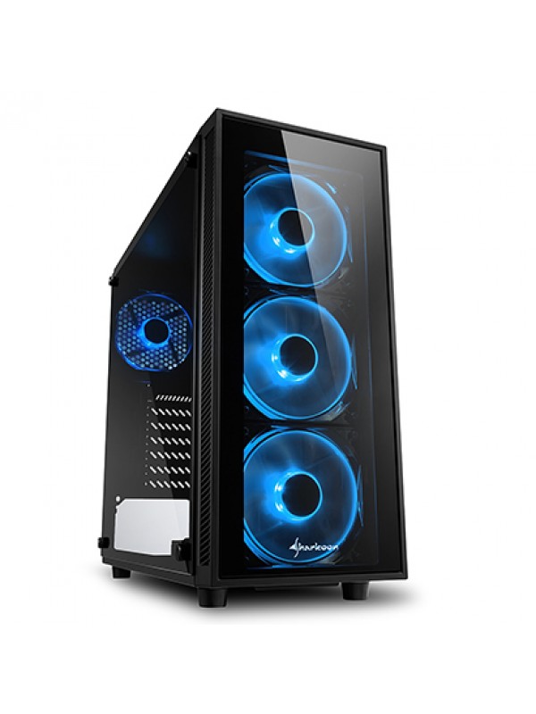Sharkoon TG4 BLUE ATX Tower PC Gaming Case Black