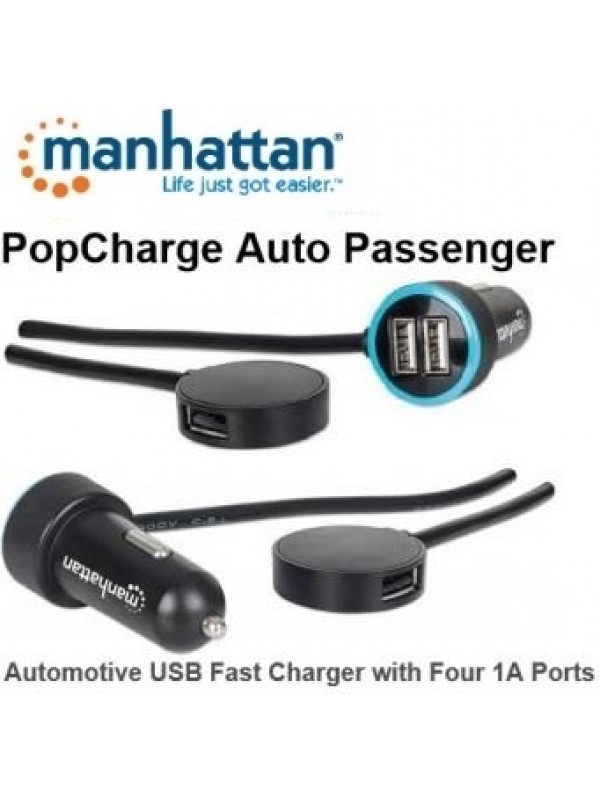 Manhattan PopCharge Auto Passenger Automotive USB