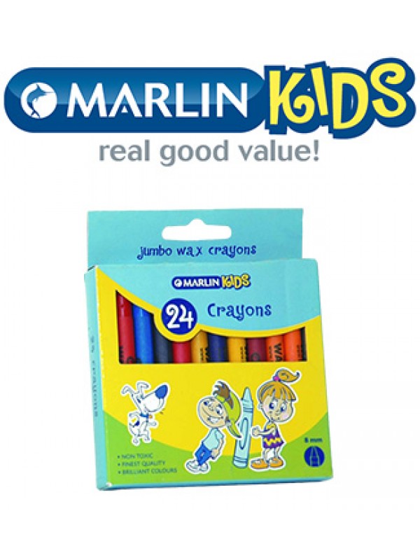 Marlin Kids Wax Crayons 8mm