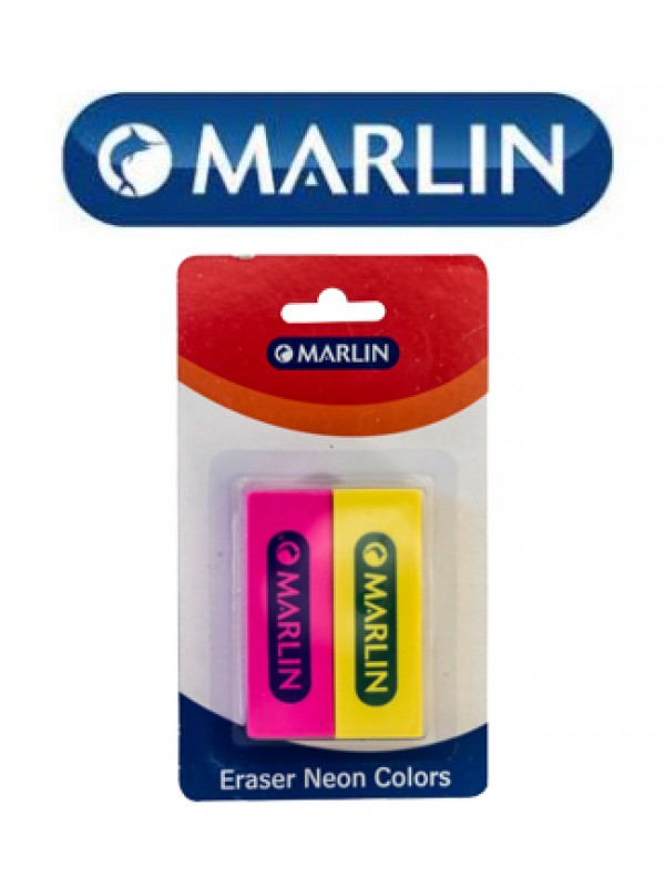 Marlin Eraser 60 x 20 x 10mm Neon Two colours
