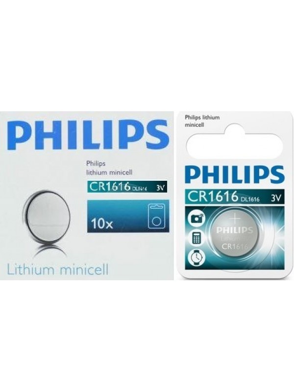 Philips Minicells Battery CR1616 Lithium Sold as
