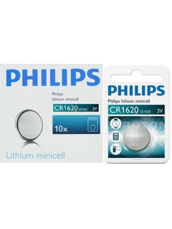 Philips Minicells Battery CR1620 Lithium Sold as