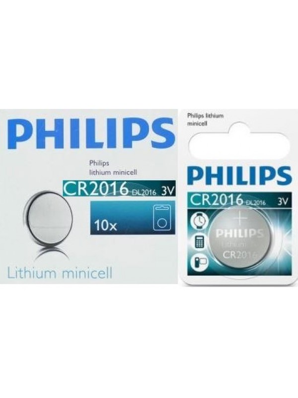 Philips Minicells Battery CR2016 Lithium Sold as