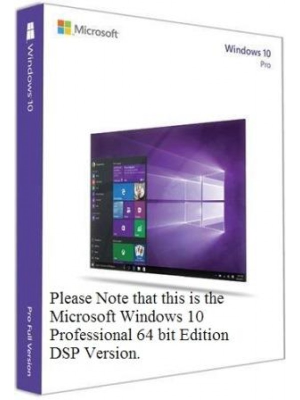 Microsoft Windows 10 Professional 64 Bit Edition