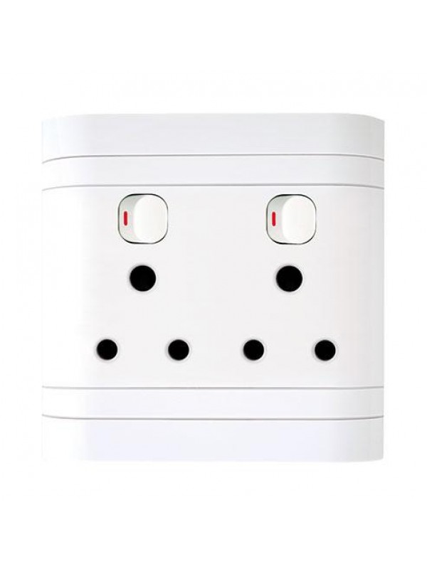 Lesco Double Switch Socket with Flush Cover