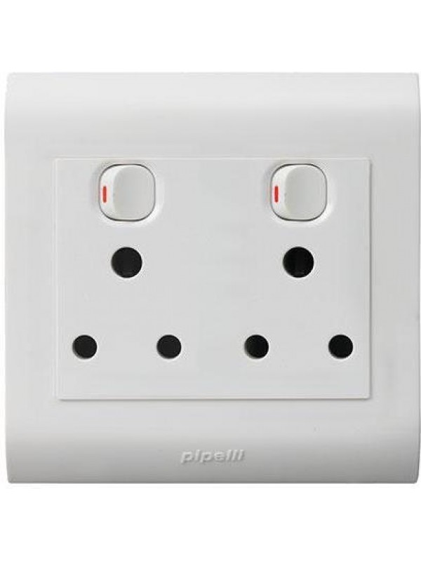 Lesco Pipelli Flush Monobloc Double Switch Socket
